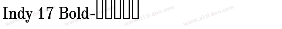 Indy 17 Bold字体转换
